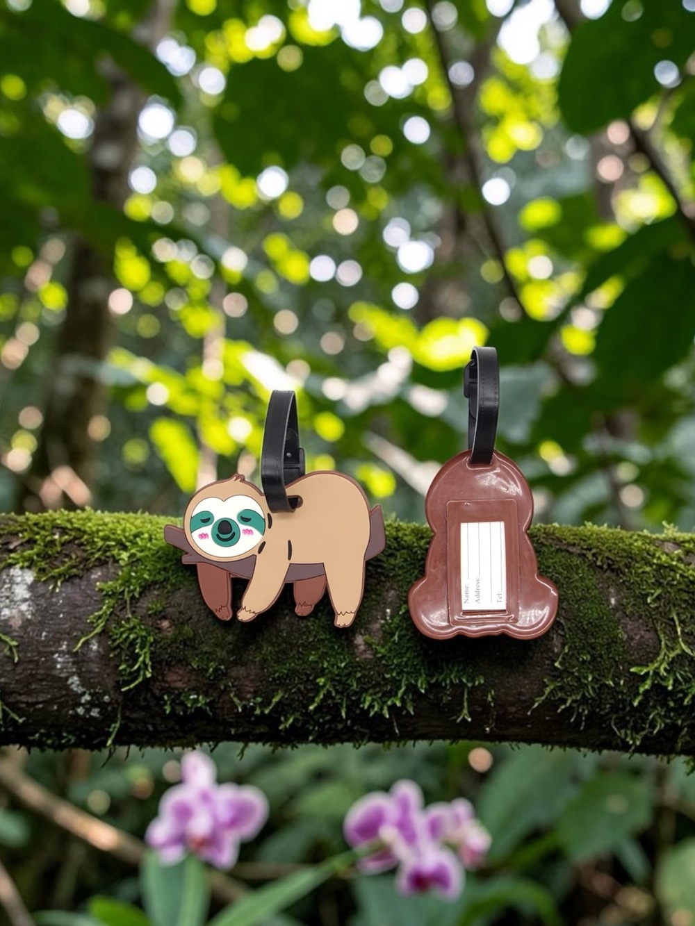 Sloth silicone luggage tags set of two 🆕 - Picture 6 of 10